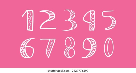 Vector creative color geometry shapes' numerals. font alphabet vector illustrations.