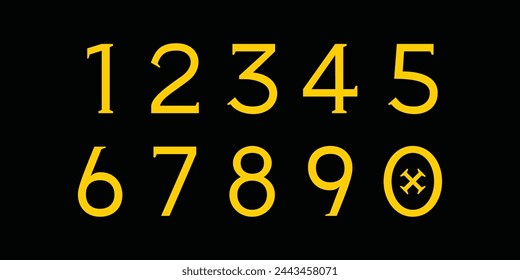 Vector creative color geometry shapes' numerals. font alphabet vector illustrations.
