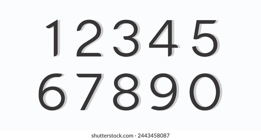 Vector creative color geometry shapes' numerals. font alphabet vector illustrations.