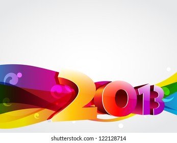 vector creative colorful happy new year design