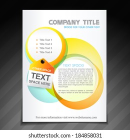 diseño de volante de folletos de la empresa creativa vectorial