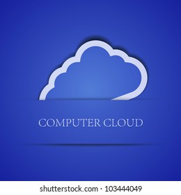 Vector creative computer cloud background. Eps10 illustration
