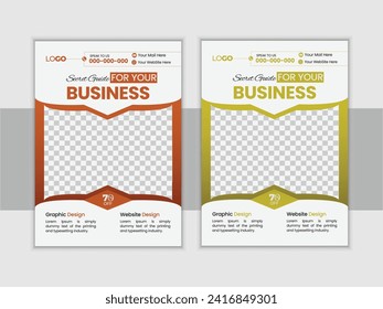 Plantilla de diseño de folleto multipropósito de vectores creativos de vectores corporativos empresariales 