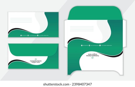 Vector creative corporate envelope template.