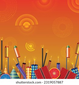 Diseño creativo vectorial del diwali con galletas