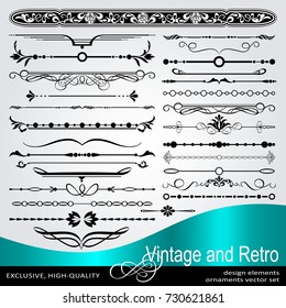 Vector Creative Design Elements, Luxury Vintage Ornaments , Dividers and borders for design