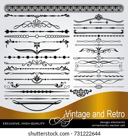 Vector Creative Design Elements, Luxury Vintage Floral Ornaments, decorative Victorian backgrounds
