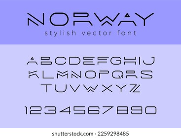 vector creative design linear font