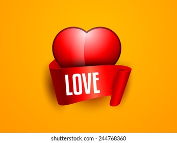 Vector creative design for valentines day with lovely heart.