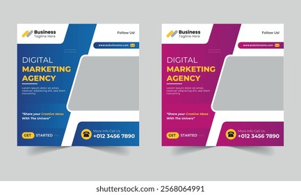 Vector Creative digital marketing social media banner template