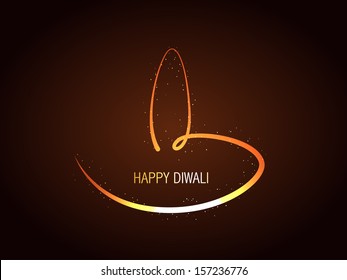 vector creative diwali diya design