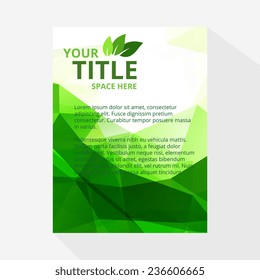 vector creative eco friendly brochure template design