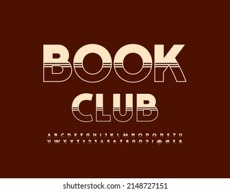 Vector Creative Emblem Book Club Vintage Stock Vector (Royalty Free ...