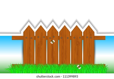 vector creative fence background with place for your text. Eps10 illustration