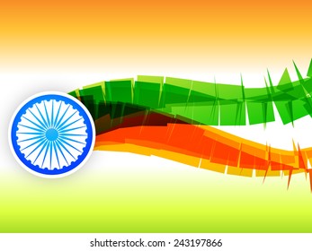 vector creative flag design made in wave style in tricolor