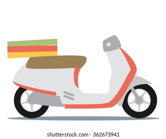 Vector creative flat design scooter icon