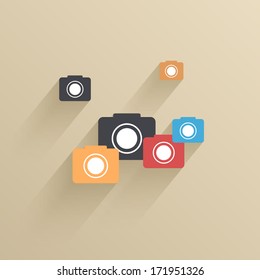 Vector creative flat ui icon background. Eps 10