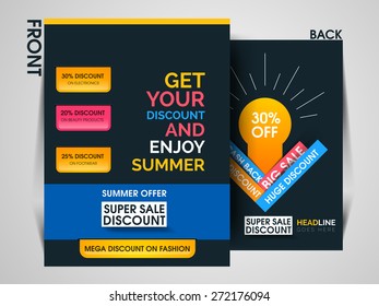 Vector creative flyer, brochure, magazine cover can be used for print and publishing.