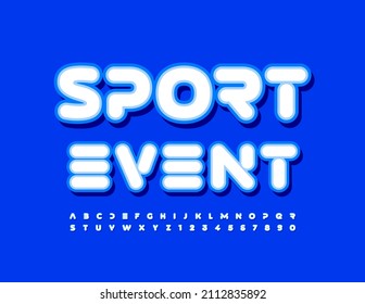 Evento deportivo de volante creativo vectorial. Estilo de moda Font. Conjunto moderno de letras y números de alfabeto único