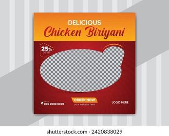 Vector Creative Food Social Media Post Design