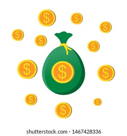 Vector creative fund rising illustration material
