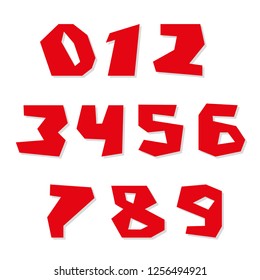 Vector creative geometry numerals