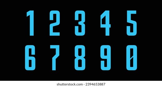 Vector creative geometry shapes' numerals. font alphabet vector illustrations.