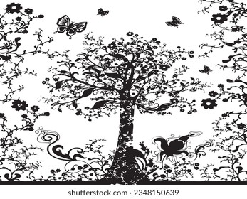 Vector creative graphic- Magic tree