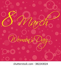 Vector creative greeting card for Women's Day. Raster version.