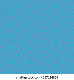 Vector creative hand-drawn abstract seamless pattern of stylized flowers in cyan and magenta colors