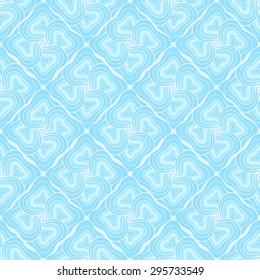 Vector creative hand-drawn abstract seamless pattern of stylized flowers in aquamarine, cyan and pale cornflower blue colors