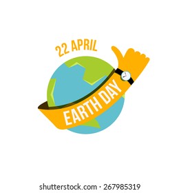 Vector creative Happy Earth Day Greeting stock vector for cards