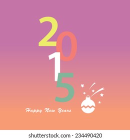 vector creative happy new year 2015 design 