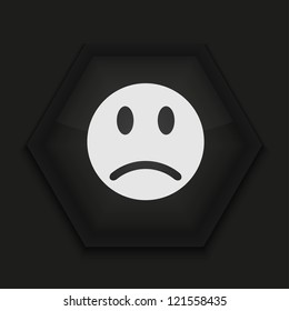 Vector creative icon on black background. Eps10