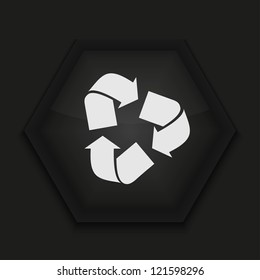 Vector creative icon on black background. Eps10