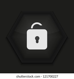 Vector creative icon on black background. Eps10