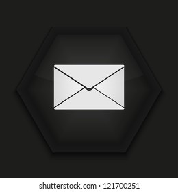 Vector creative icon on black background. Eps10
