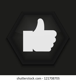 Vector creative icon on black background. Eps10