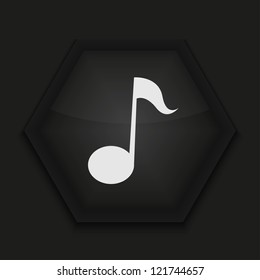 Vector creative icon on black background. Eps10