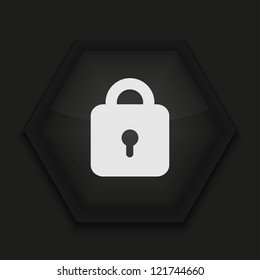 Vector creative icon on black background. Eps10
