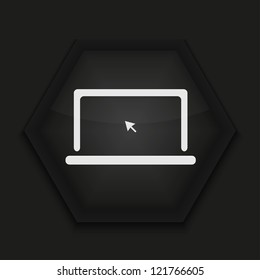 Vector creative icon on black background. Eps10