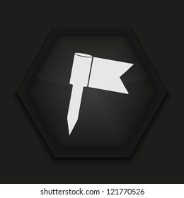 Vector creative icon on black background. Eps10