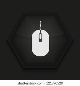 Vector creative icon on black background. Eps10