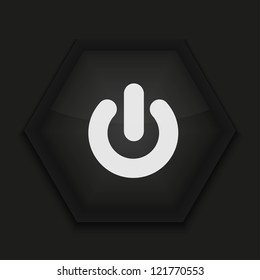 Vector creative icon on black background. Eps10
