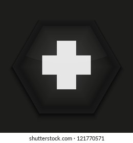 Vector creative icon on black background. Eps10