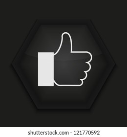 Vector creative icon on black background. Eps10