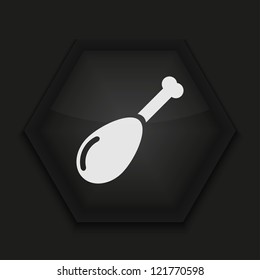 Vector creative icon on black background. Eps10