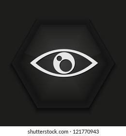 Vector creative icon on black background. Eps10