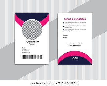 Plantilla de diseño de tarjeta de identificación creativa de vector 