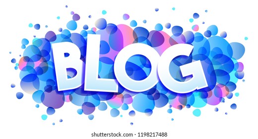 Vector creative illustration of blog word